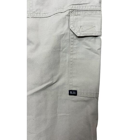 5.11 Tactical Men's 44/30 Utility Cargo Stretch Combat Khaki Pants - Picture 7 of 11